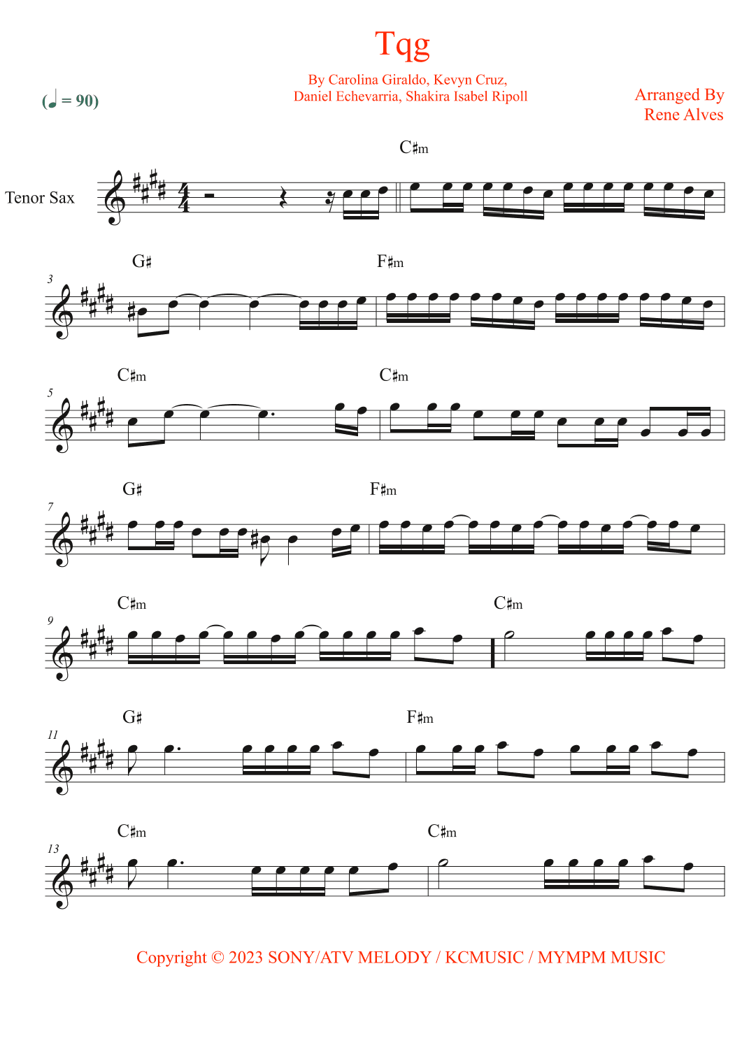 Tqg (arr. Rene Alves)
