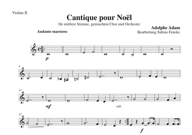 Cantique pour Noël (arr. Sabine Fenske)