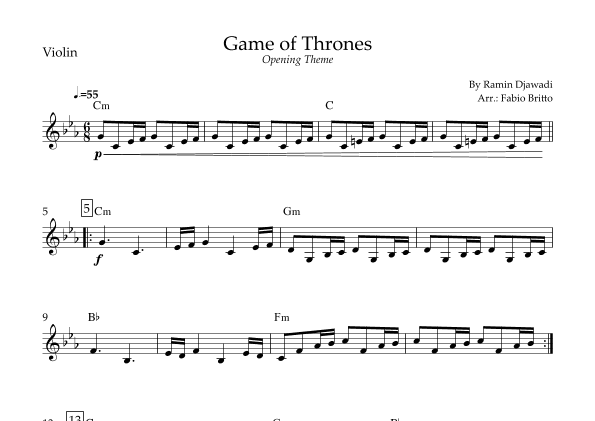 Game Of Thrones (arr. Fabio Britto)