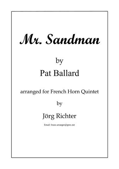 Mr. Sandman (arr. Jörg Richter)