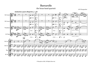 Barcarolle (for brass band quartet) (arr. Shaun Humphries)