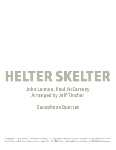 Helter Skelter (arr. Jeff Tincher)