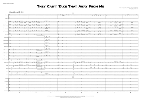 They Can't Take That Away From Me from THE BARKLEYS OF BROADWAY from SHALL WE DANCE (arr. Matt Amy)