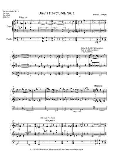 Brevis et Profunda No. 1