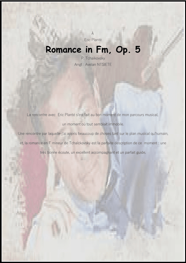 Romance in F minor , Op.5 (arr. Avelan NTSIETE)