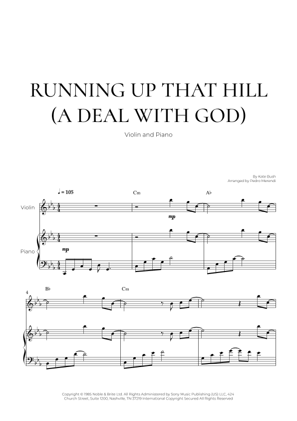 Running Up That Hill (arr. Pedro Merendi)