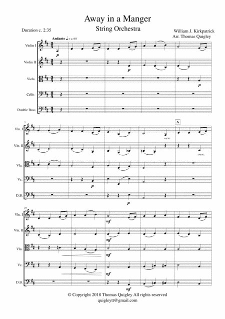 Away in a Manger (arr. Thomas Quigley)