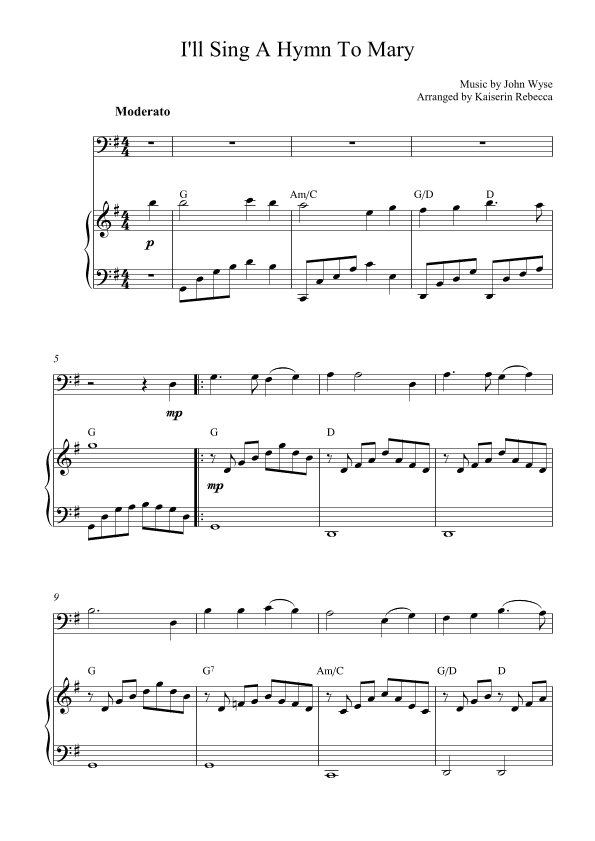 I'll Sing A Hymn To Mary (arr. Kaiserin Rebecca)