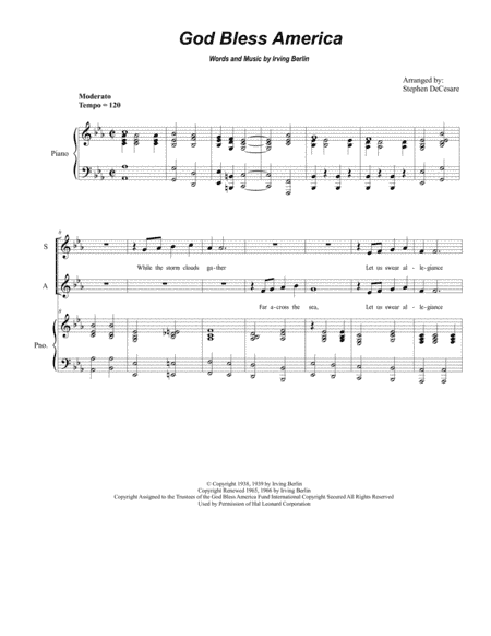 God Bless America (arr. Stephen DeCesare)