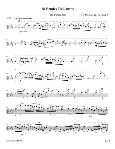 Mazas, Etudes for Viola Op 36, Book 2, No.38 (arr. String Masters)