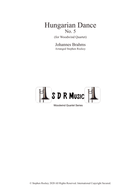 Hungarian Dance No.5 for Woodwind Quartet (arr. Stephen Rockey)