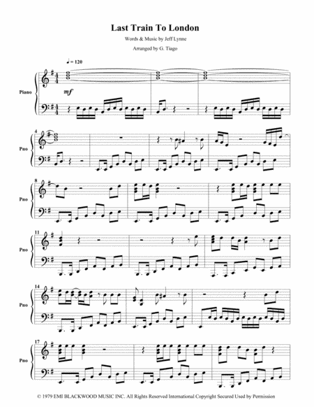 Last Train To London (arr. G. Tiago)