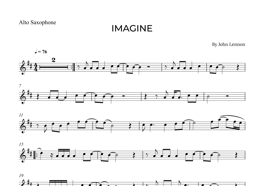Imagine (arr. Alex Nunes Rodrigues)