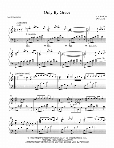 Only By Grace (arr. Bo Kim)