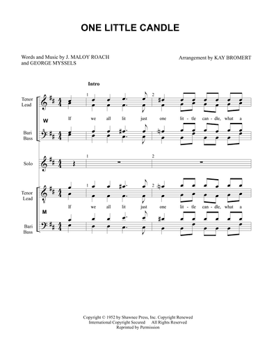 One Little Candle (arr. Kay Bromert)