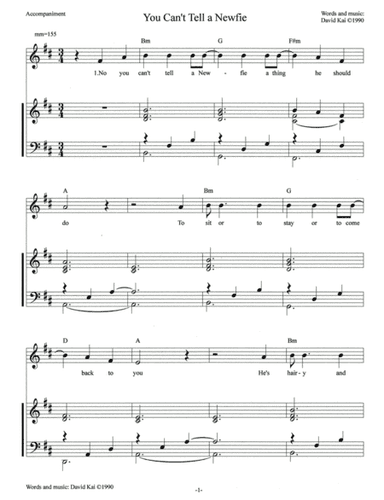 You Can't Tell a Newfie - accompaniment in D