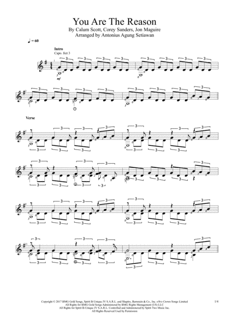 You Are The Reason (arr. Antonius Agung Setiawan)