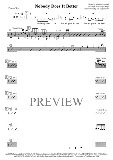 Nobody Does It Better from THE SPY WHO LOVED ME (arr. Jan Angermüller)