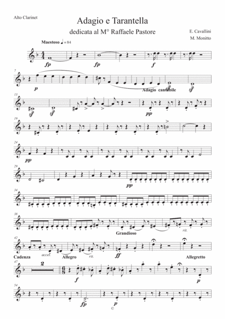 Adagio e Tarantella - Concerto n°1 (arr. Marco Monitto)