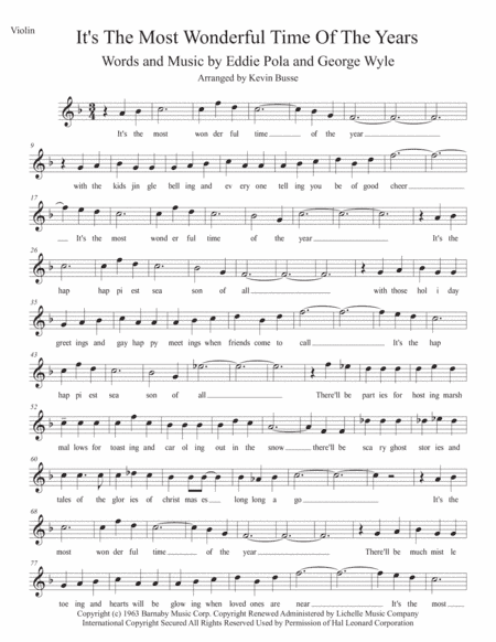The Most Wonderful Time Of The Year (arr. Kevin Busse)
