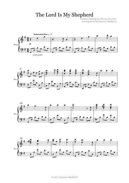 The Lord Is My Shepherd (arr. Susanne Bashford)