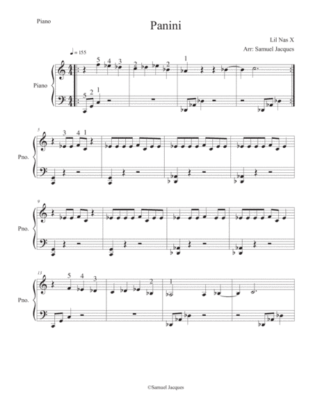 Panini (arr. Samuel Jacques)