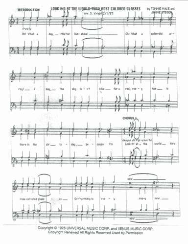 Looking At The Rose Through World Colored Glasses (arr. David Wright)