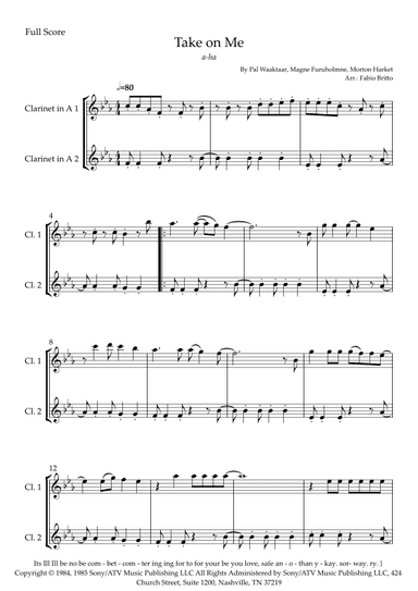 Take On Me (arr. Fabio Britto)