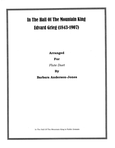 In the Hall of the Mountain King (Flute Duet) (arr. Barbara Anderson-Jones)