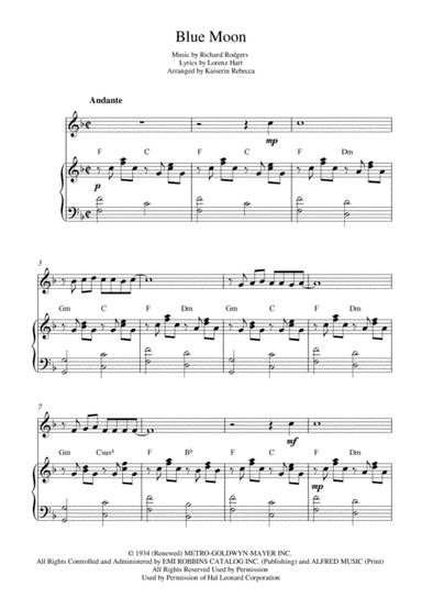 Blue Moon (arr. Kaiserin Rebecca)