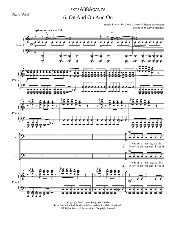 On And On And On (arr. David Maddux)