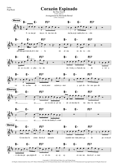 Corazon Espinado (arr. Bernardo Bernal Hidalgo)