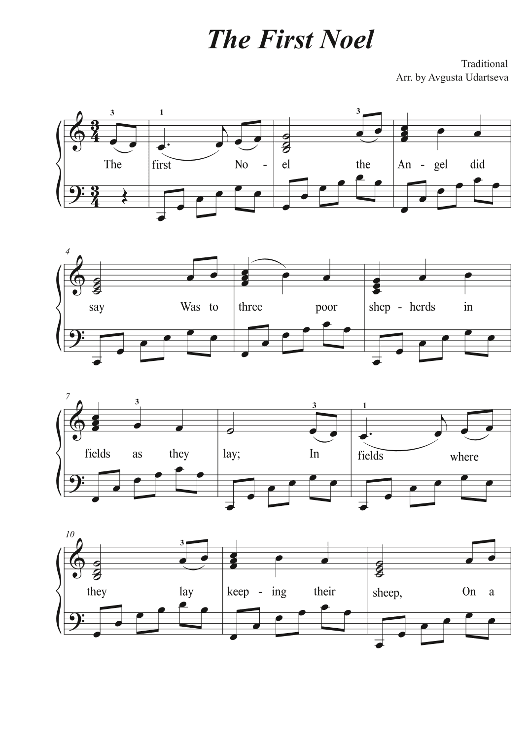 The First Noel (arr. Avgusta Udartseva)