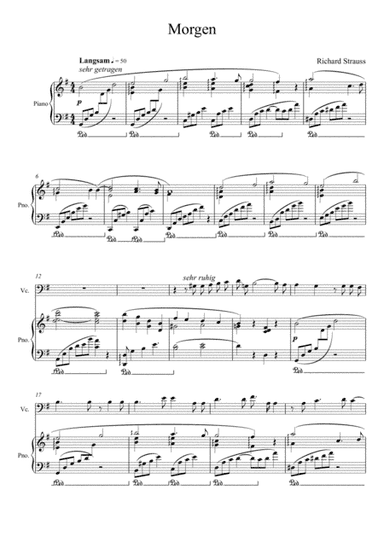 Richard Strauss - Morgen (Violoncello Solo) (arr. André Laitano)