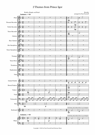 Two Themes from Prince Igor (Mixed Ensemble) (arr. Tony Tournoff)