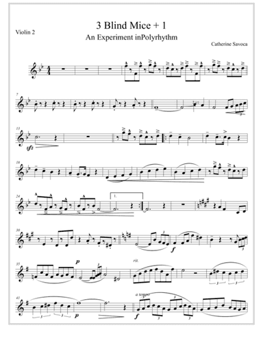 Three Blind Mice + 1 (arr. Catherine Savoca)