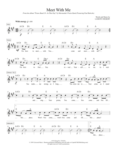 Meet With Me (arr. TraviSongs)