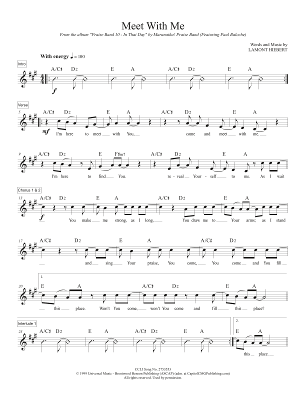 Meet With Me (arr. TraviSongs)