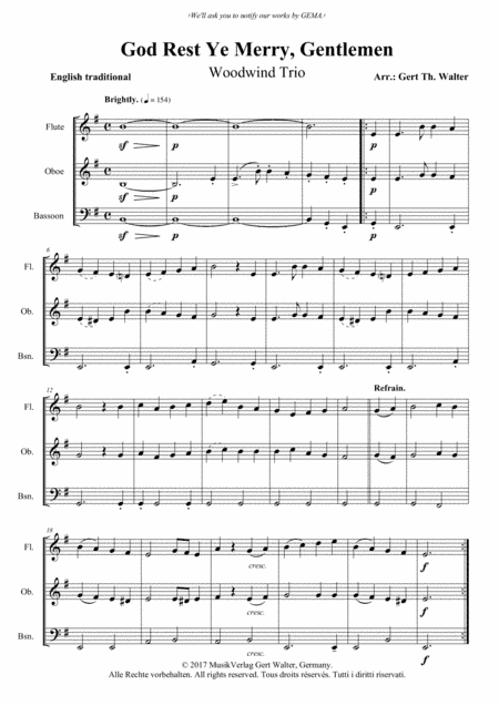 God Rest Ye Merry, Gentlemen (arr. Gert Th. Walter)