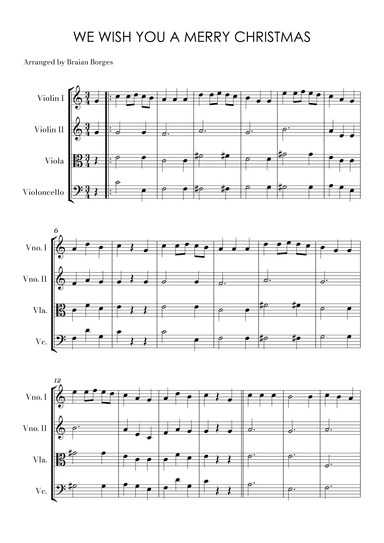 We Wish You a Merry Christmas (arr. Braian Borges)