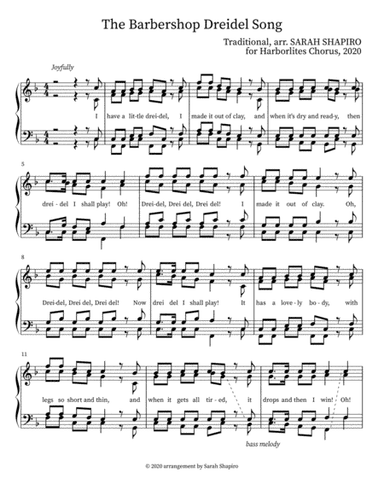The Barbershop Dreidel Song (arr. Sarah Shapiro)