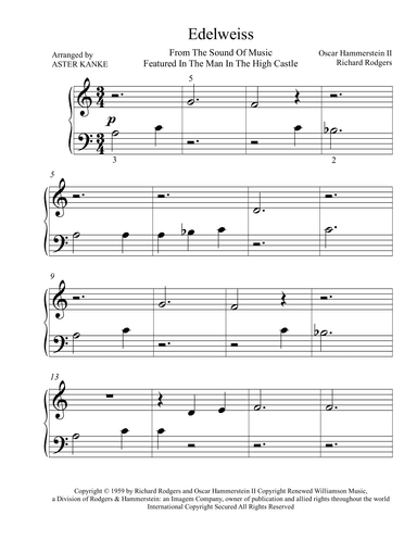 Edelweiss (arr. Aster Kanke)