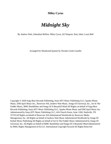 Midnight Sky (arr. Nicolás Cortés Castillo)