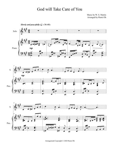 God Will Take Care of You (Hymn Piano Arrangement for Voice or Solo Instrument) (arr. Rumi Oh)