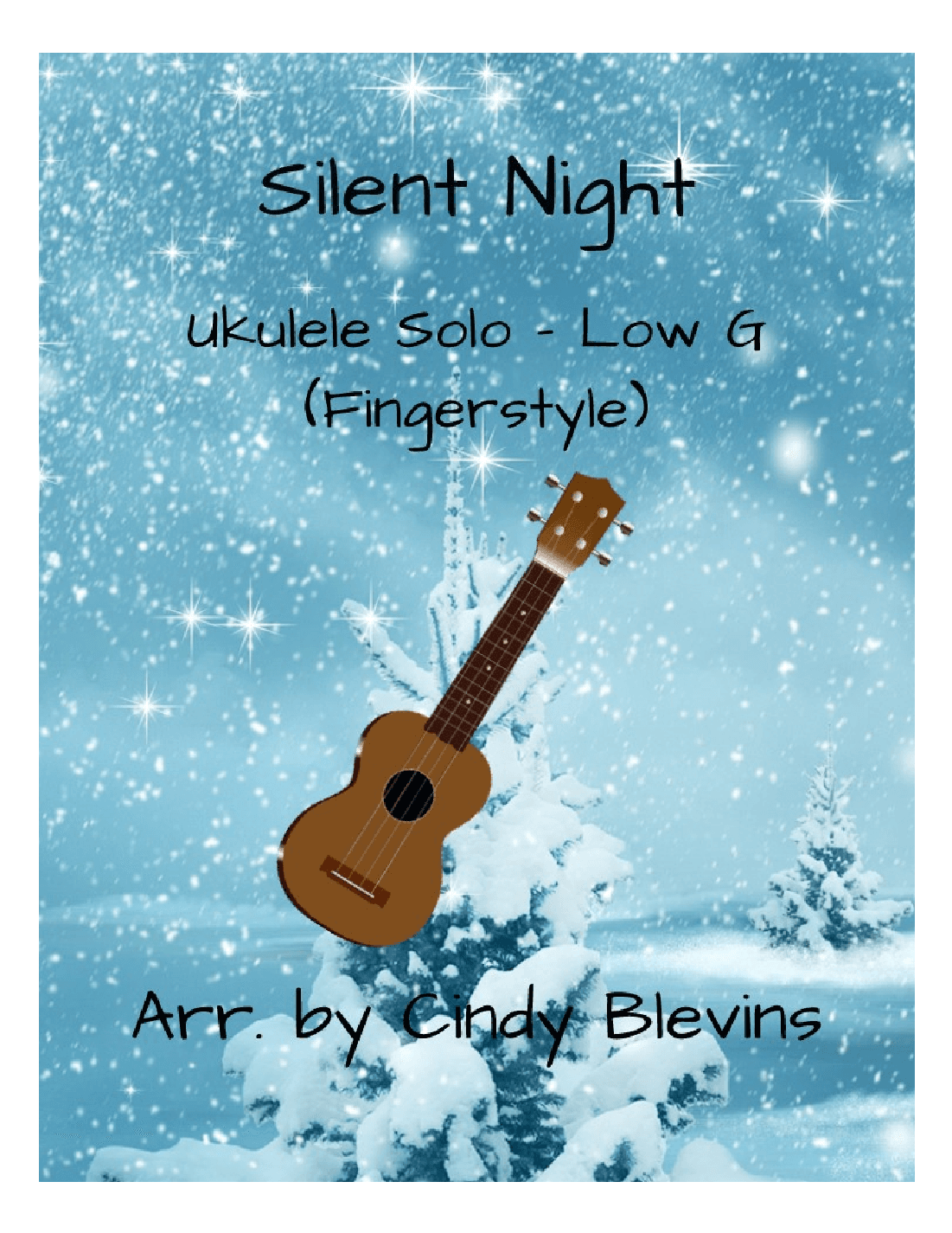 Silent Night, Ukulele Solo, Fingerstyle, Low G (arr. Cindy Blevins)