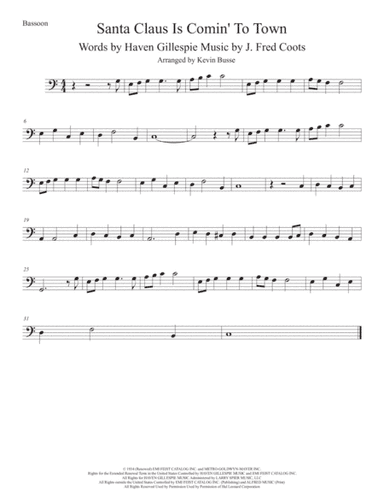 Santa Claus Is Comin' To Town (arr. Kevin Busse)