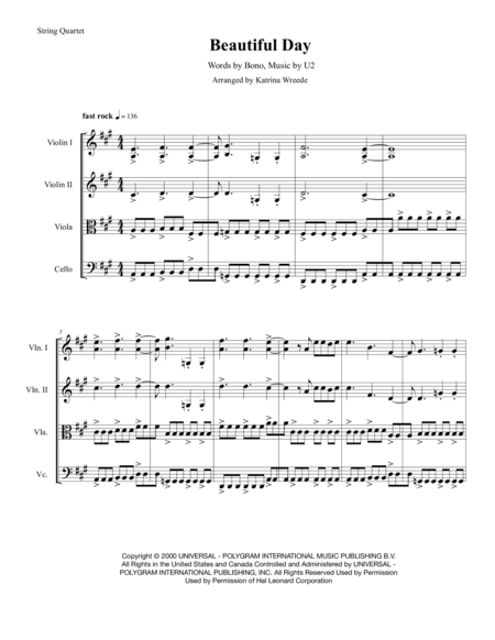 Beautiful Day (arr. Katrina Wreede)