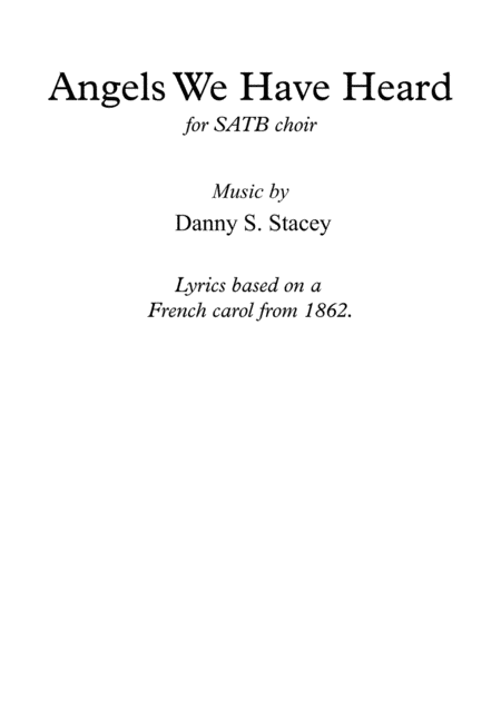 Angels We Have Heard On High