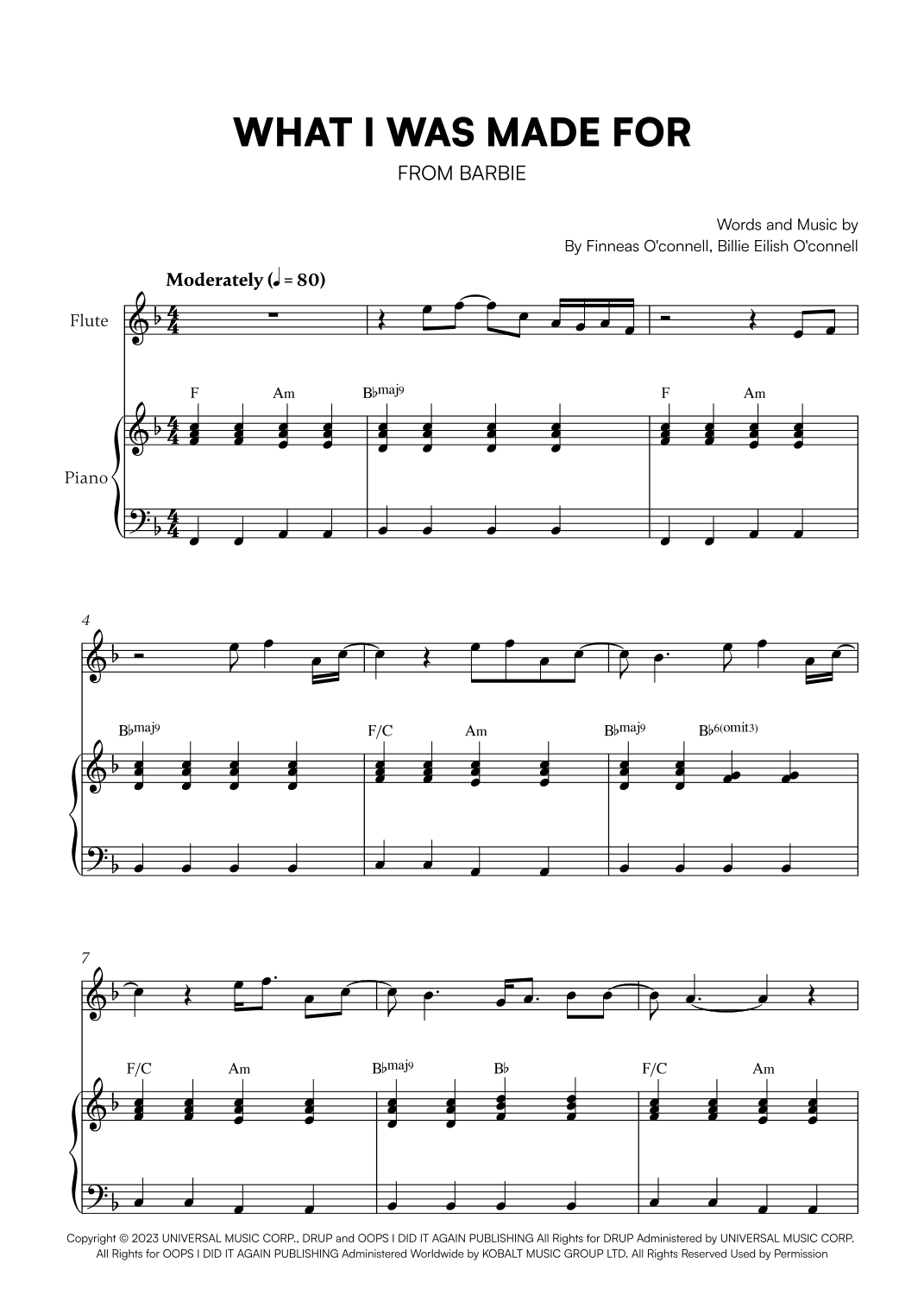 What Was I Made For? (arr. Cadenza Editions)