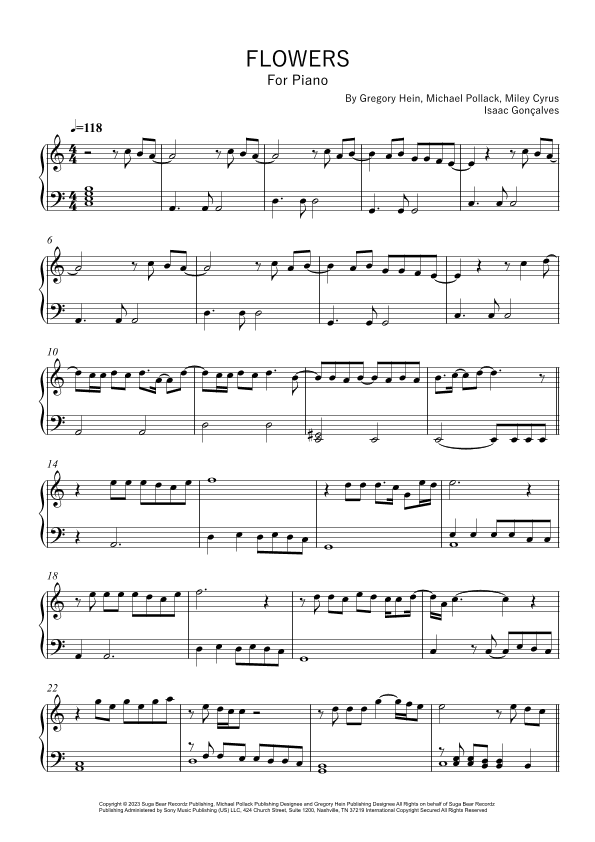 Flowers (arr. Isaac Gonçalves)